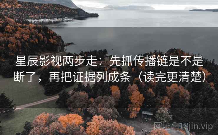 星辰影视两步走:先抓传播链是不是断了,再把证据列成条(读完更清楚) 星辰影视两步走:先抓传播链是不是断了,再把证据列成条(读完更清楚)